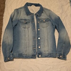 Ci Sono Lined Light Blue Denim Jacket, Great Layering Piece Size M (0718)